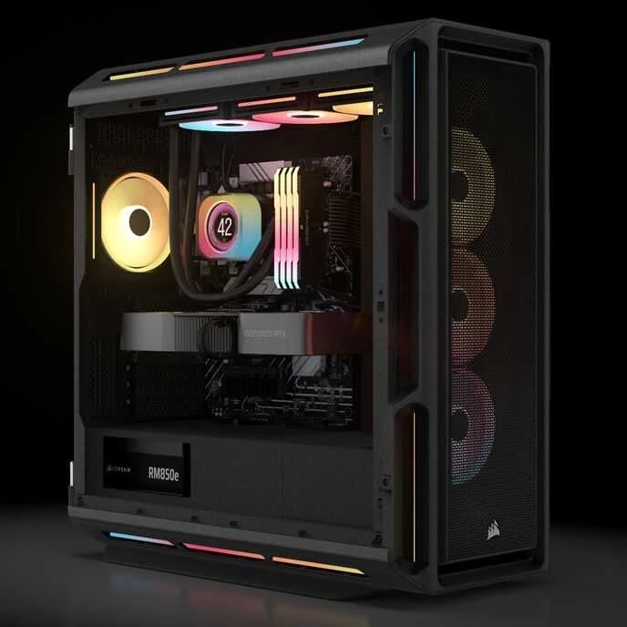 CORSAIR RMe serijos RM850e 850 vatų ATX 3.1 PCIe 5.1 Cybenetics Gold sertifikuotas visiškai modulinis maitinimo šaltinis