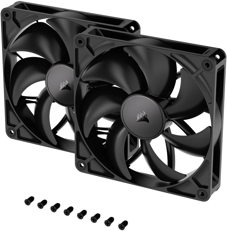 Corsair RS Series 140, PWM Fan 2 vnt. – 140mm, juodas