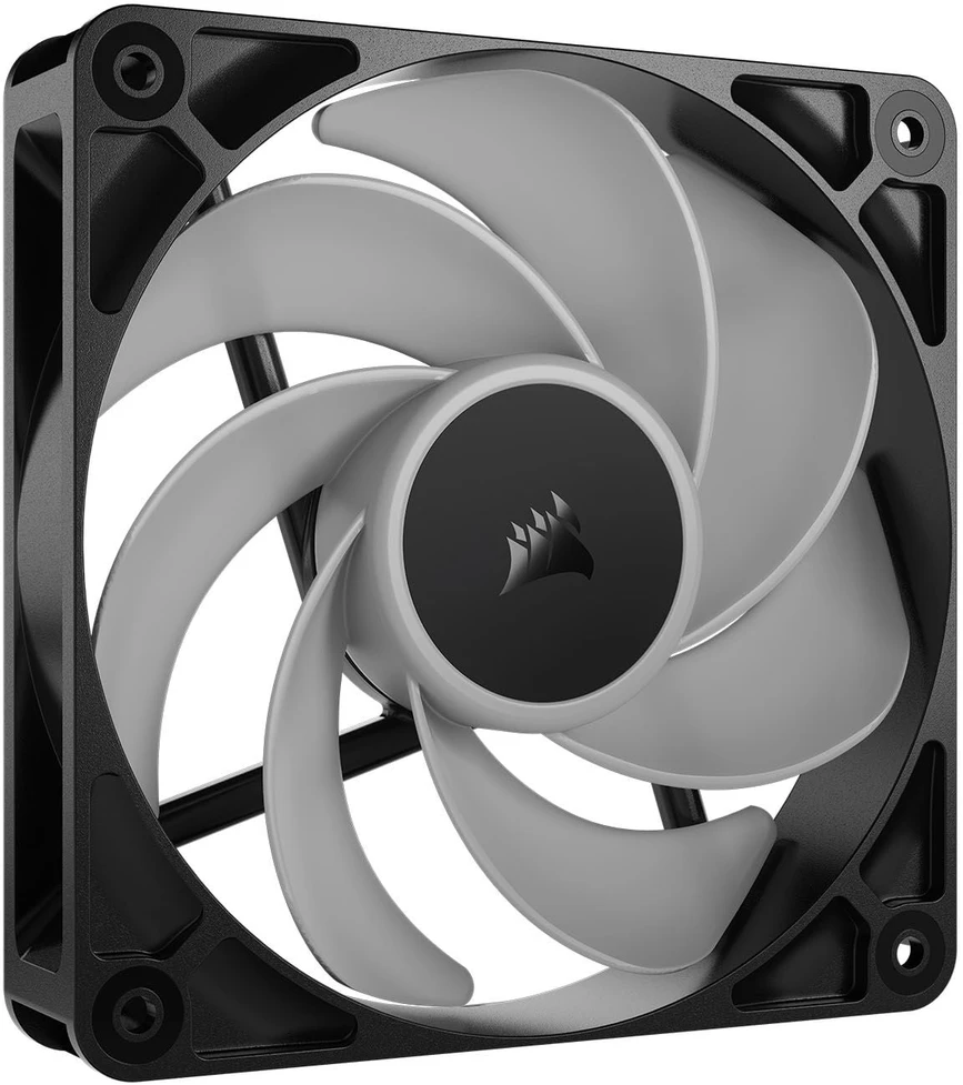 „Corsair RS“ serijos RS120-R ARGB PWM ventiliatorius, 3 vnt. pakuotėje, 120 mm, juodas
