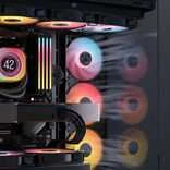 „Corsair RS“ serijos RS120-R ARGB PWM ventiliatorius, 3 vnt. pakuotėje, 120 mm, juodas