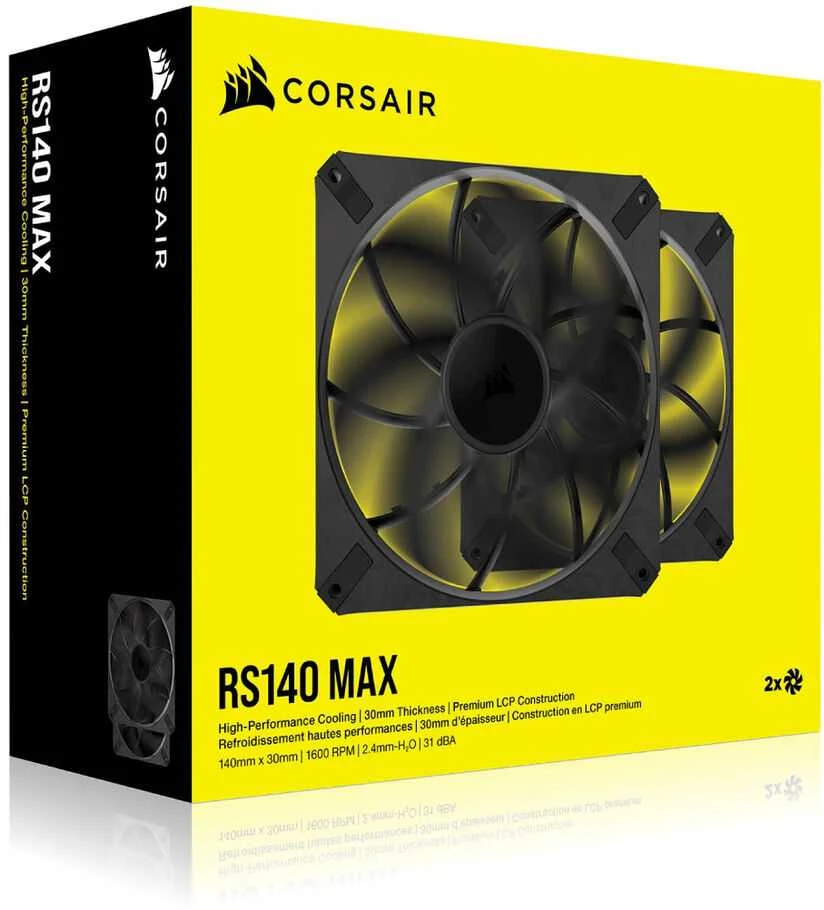 Corsair RS120 MAX 140 mm PWM Dual Juodas CO-9050175-WW