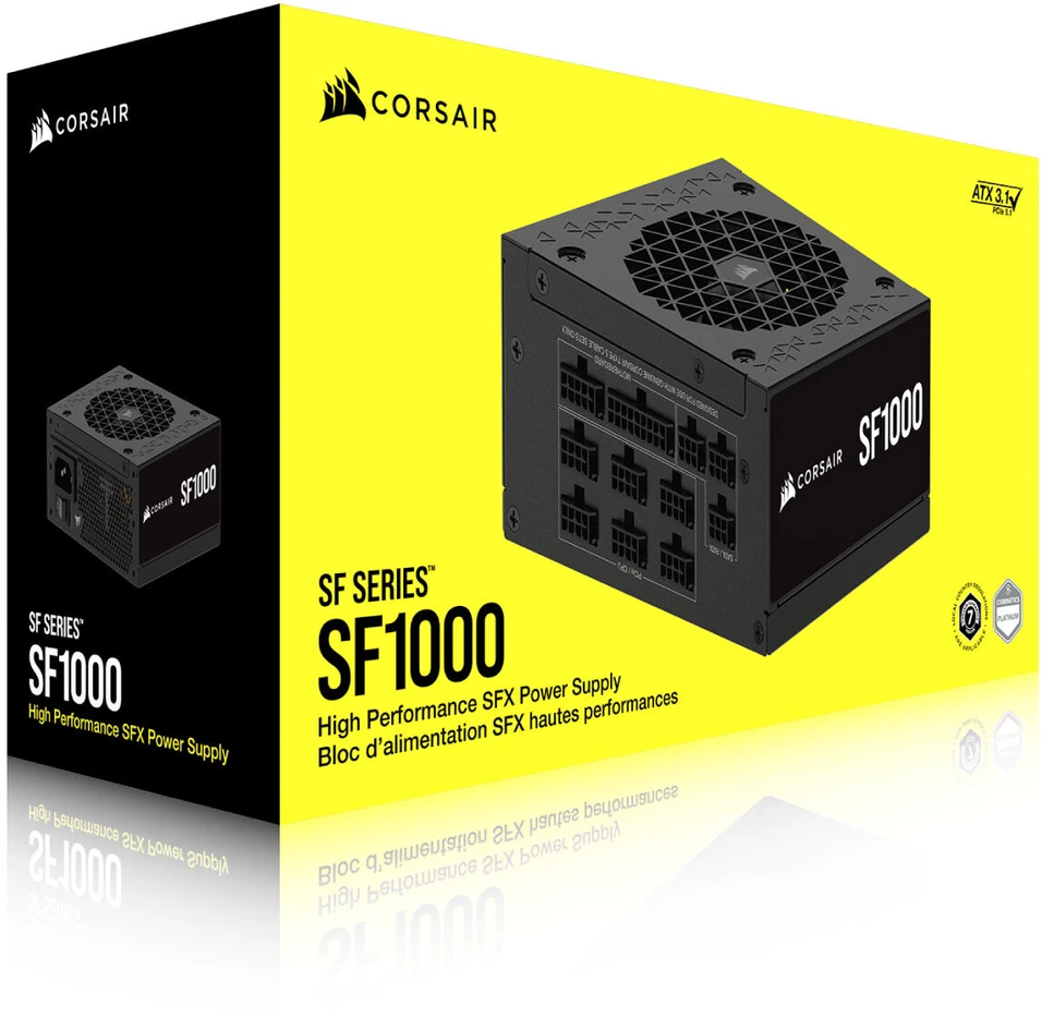 Corsair visiškai modulinis 80 PLUS platininis SFX maitinimo šaltinis (ES) | SF serija SF1000 | 1000 W