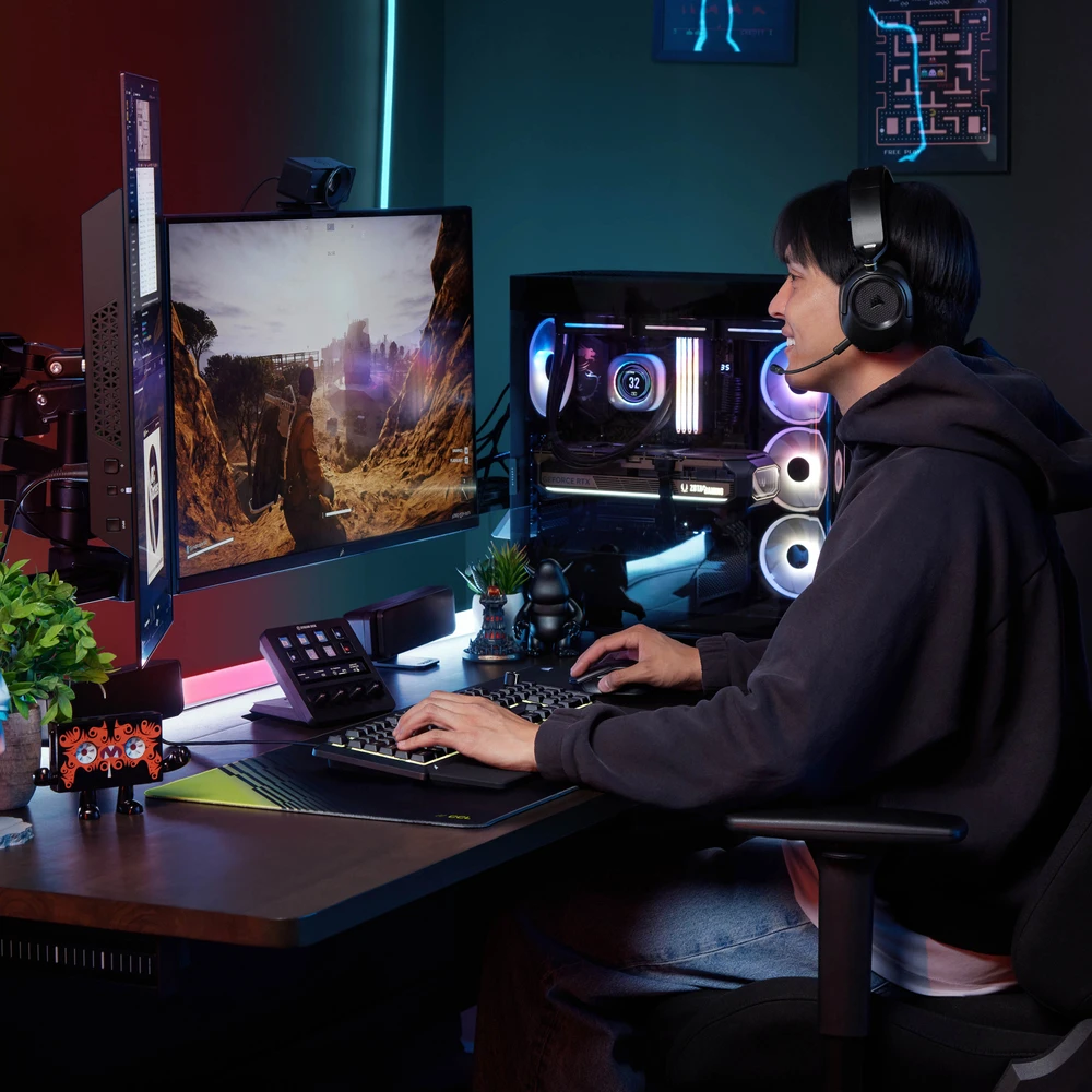 CORSAIR SKIFF 100 Klaviatūra žaidimams, 10-Zone RGB, IP53 Splash Protection - Juodas