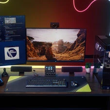 CORSAIR SKIFF 100 Gaming-Klaviatūra, 10-Zonen-RGB, IP53-Spritschutz - juodas