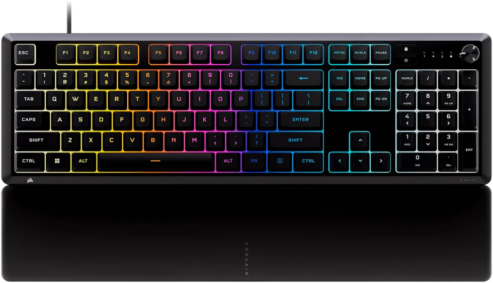 CORSAIR SKIFF 100 Klaviatūra žaidimams, 10-Zone RGB, IP53 Splash Protection - Juodas