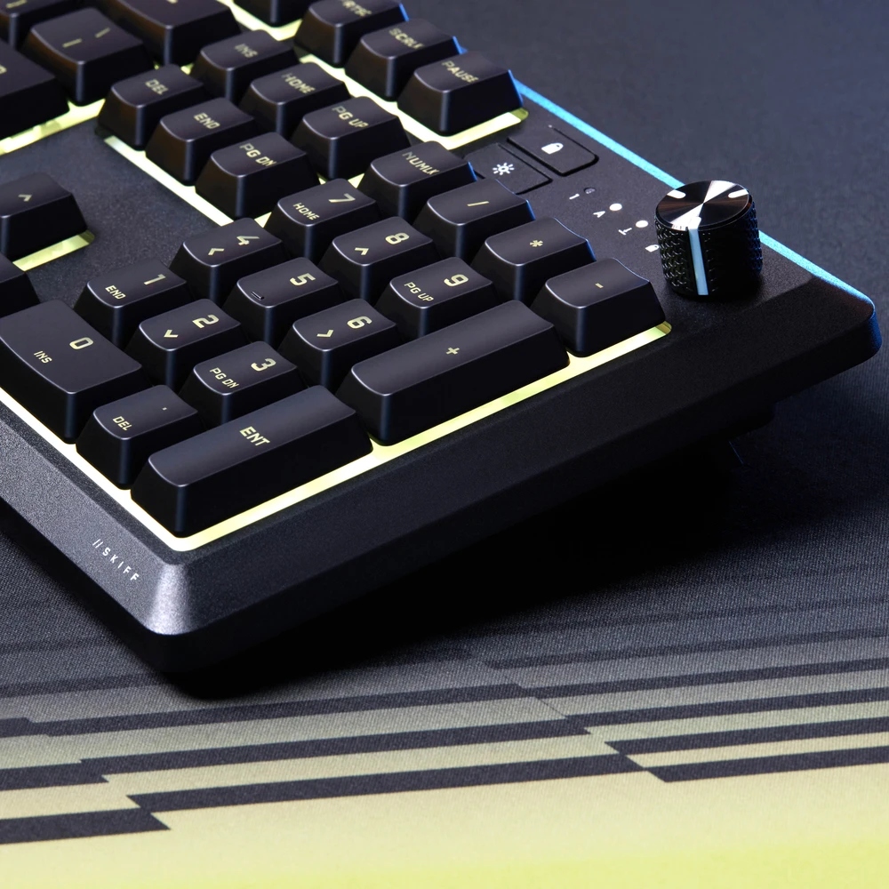 CORSAIR SKIFF 100 Klaviatūra žaidimams, 10-Zone RGB, IP53 Splash Protection - Juodas