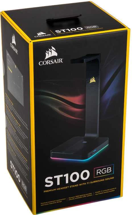 Ausinių stovas Corsair ST100 RGB Premium su 7.1 Erviniu Garsu