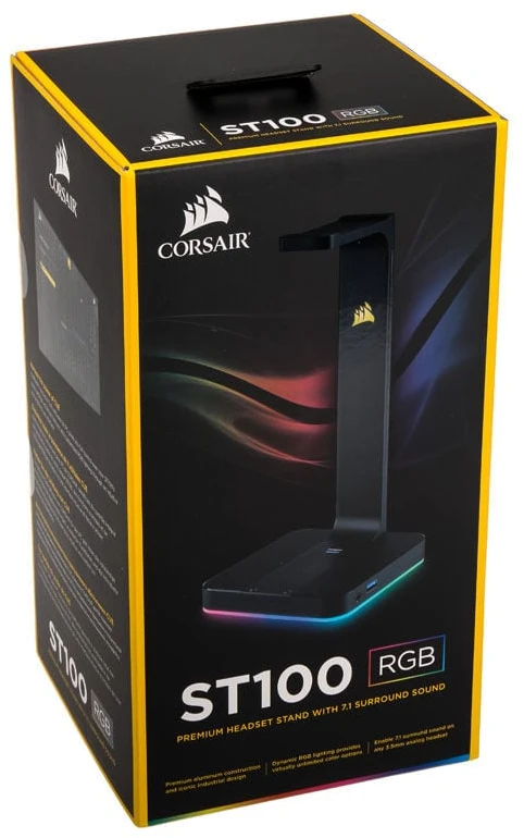 Ausinių stovas Corsair ST100 RGB Premium su 7.1 Erviniu Garsu