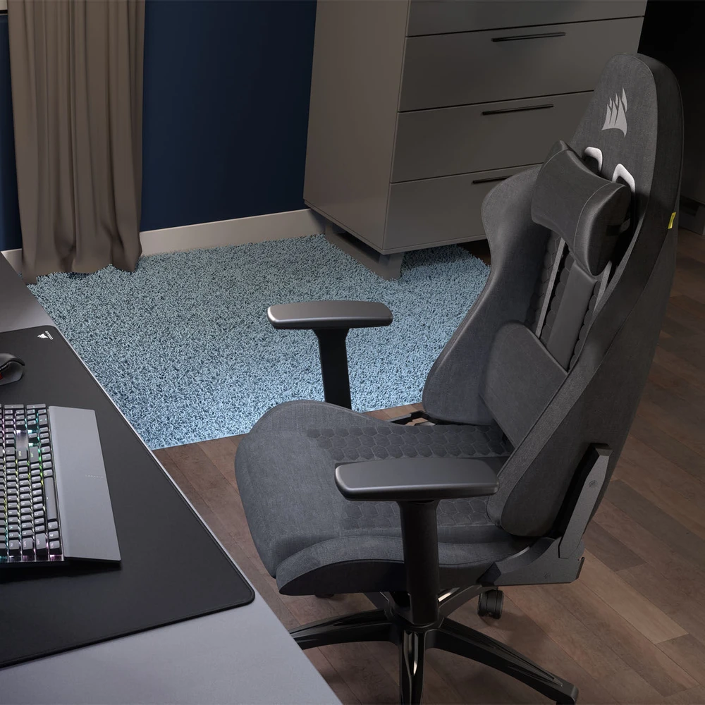CORSAIR TC100 RELAXED Žaidimų kėdžių audinys Pilkas ir Juodas