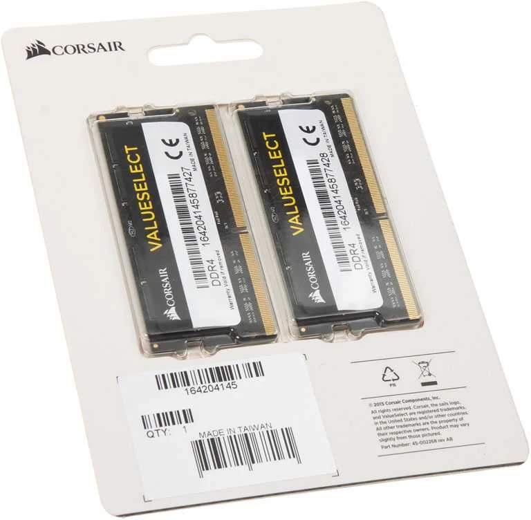 RAM CRI Corsair ValueSelect 16GB DDR4-2133 atminties modulis 2 x 8 GB 260-pin SO-DIMM