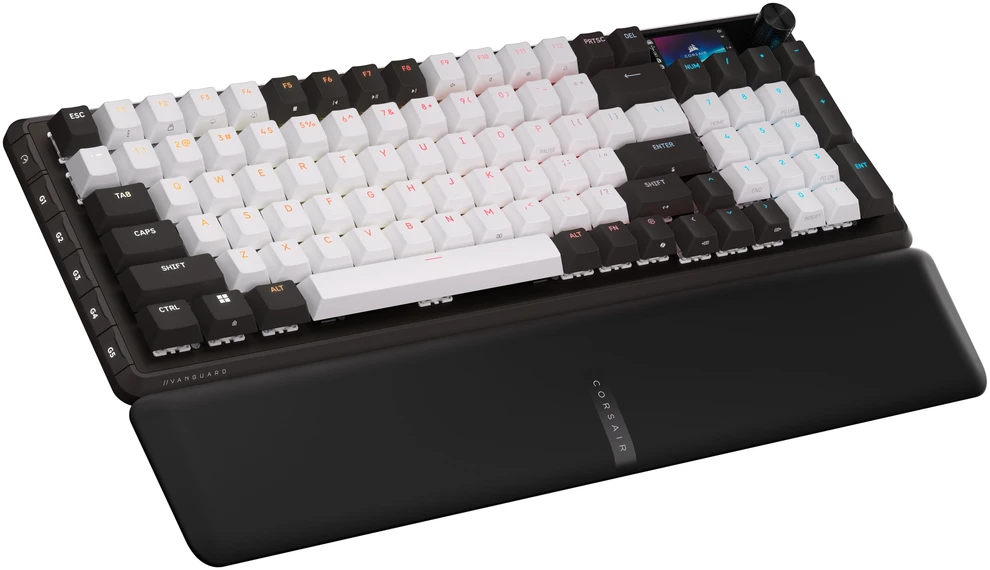 Corsair VANGUARD 96 Klaviatūra žaidimams, mechaninė, RGB, 8,000 Hz - MLX Plasma Switches, ISO (DE), juodas/baltas