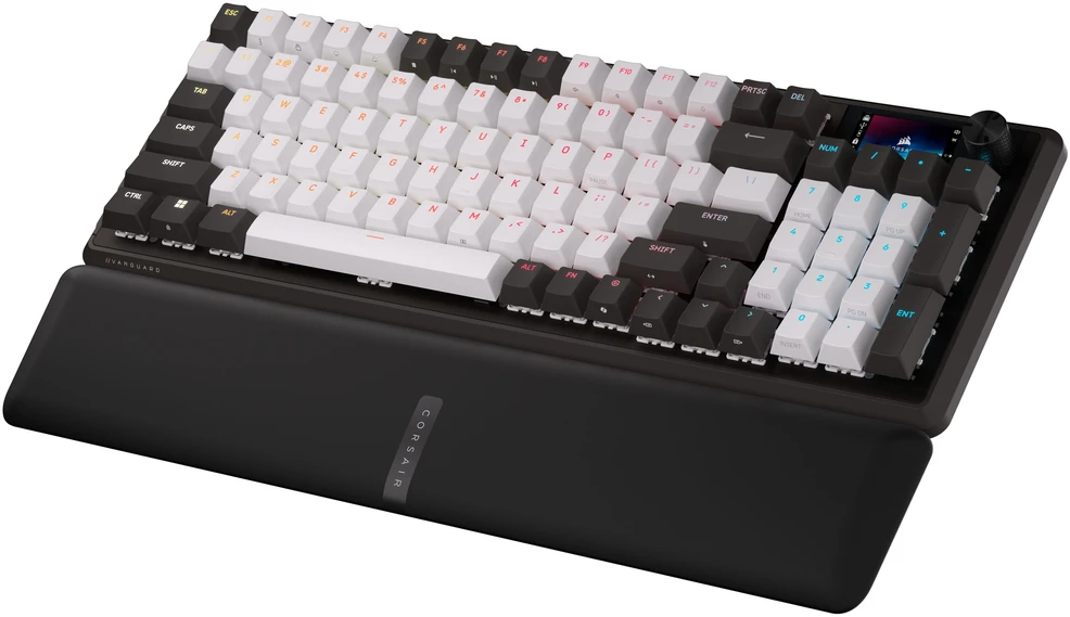 Corsair VANGUARD 96 Klaviatūra žaidimams, mechaninė, RGB, 8,000 Hz - MLX Plasma Switches, ISO (DE), juodas/baltas