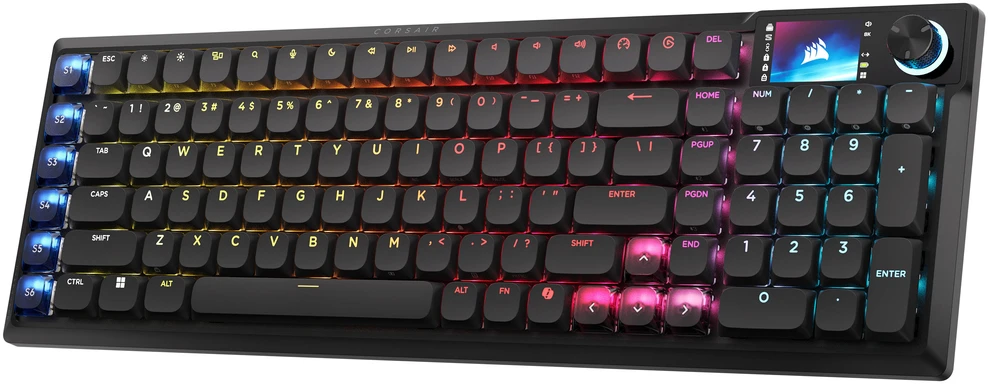 Corsair Vanguard Air 99 Belaidė klaviatūra žaidimams, optical-mechaninė, low profile, 8K polling, DE išdėstymas - juodas