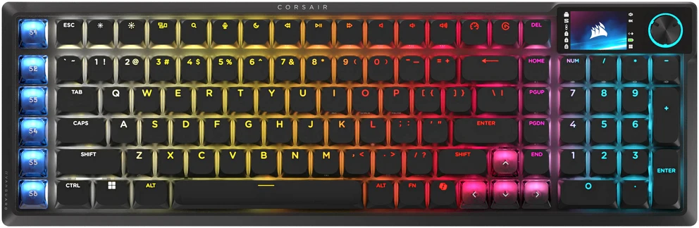 Corsair Vanguard Air 99 Belaidė klaviatūra žaidimams, optical-mechaninė, low profile, 8K polling, DE išdėstymas - juodas
