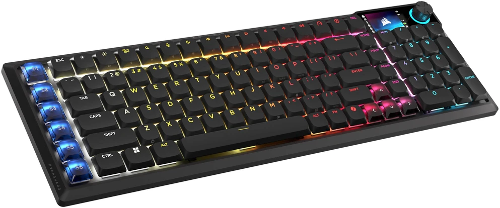 Corsair Vanguard Air 99 Belaidė klaviatūra žaidimams, optical-mechaninė, low profile, 8K polling, DE išdėstymas - juodas