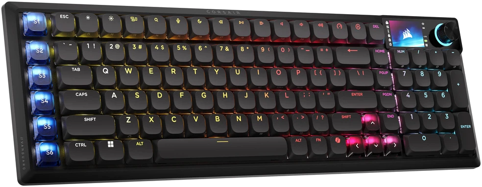 Corsair Vanguard Air 99 Belaidė klaviatūra žaidimams, optical-mechaninė, low profile, 8K polling, DE išdėstymas - juodas
