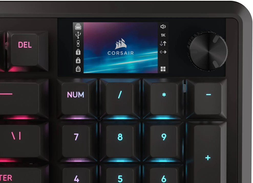 „Corsair Vanguard Pro 96 Gaming“ klaviatūra, RGB - MGX Holo efekto jungikliai, juodas, ISO