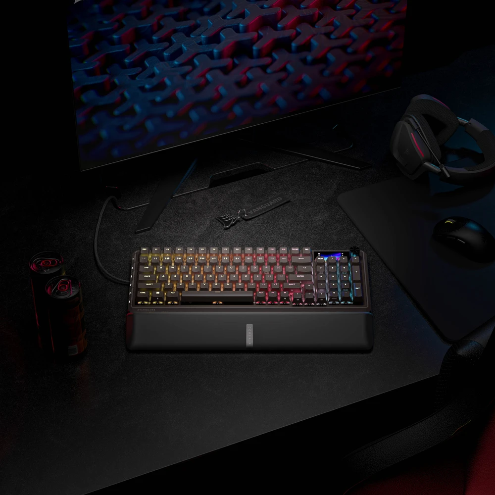 „Corsair Vanguard Pro 96 Gaming“ klaviatūra, RGB - MGX Holo efekto jungikliai, juodas, ISO