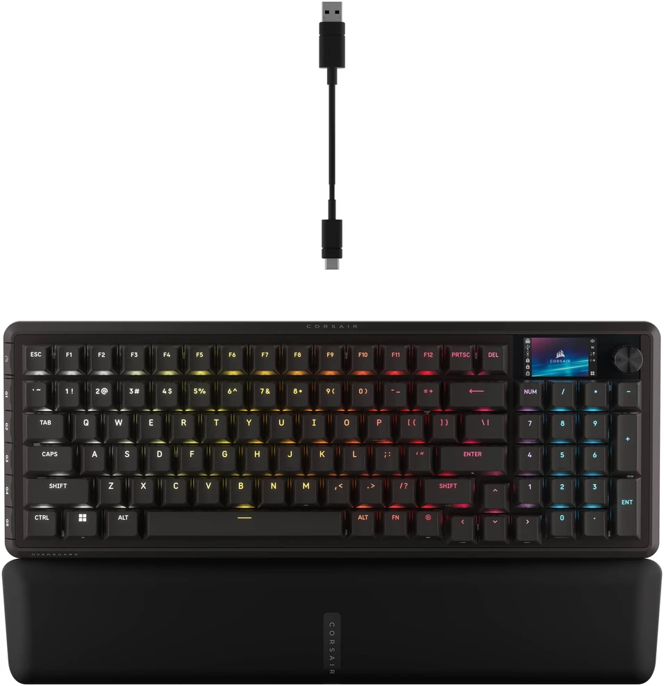 „Corsair Vanguard Pro 96 Gaming“ klaviatūra, RGB - MGX Holo efekto jungikliai, juodas, ISO