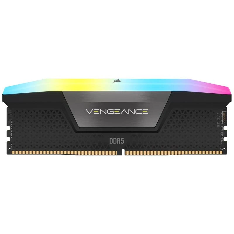Operatyvioji atmintis (RAM) CORSAIR VENGEANCE RGB 32GB 2x16GB DDR5 5200MHz DIMM Unbuffered 40-40-40-77 XMP 3.0 Juodas Heatspreader RGB LED 1.25V