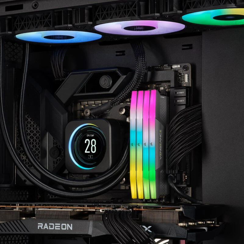 „Corsair Vengeance RGB DDR5-6000 RAM“, CL30, EXPO - 64 GB dviejų jungčių rinkinys, pilka