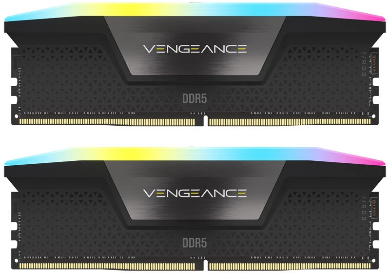 RAM CORSAIR VENGEANCE RGB 32GB 2x16GB DDR5 6000MT/s DIMM Be buferio 36-44-44-96 Std PMIC XMP 3.0 Juodas Heatspreader PCB 1.4V