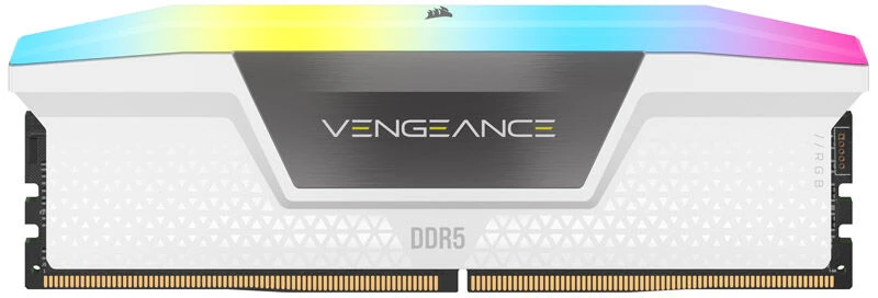 RAM CORSAIR VENGEANCE RGB 32GB 2x16GB DDR5 6000MT/s DIMM Be buferio 30-36-36-76 Std PMIC XMP 3.0 Baltas Heatspreader RGB LED 1.4V