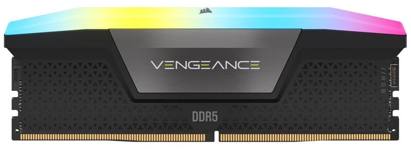 Atminties kortelė telefonui CORSAIR VENGEANCE® RGB 64GB (2x32GB) DDR5 DRAM 6400MT/s CL32 Memory Kit — Juodas