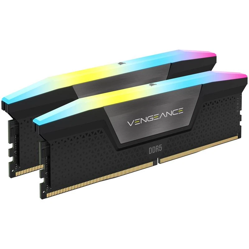 RAM CORSAIR VENGEANCE RGB 32GB 2x16GB DDR5 6400MT/s DIMM Unbuffered 36-48-48-104 Std PMIC XMP 3.0 Juodas Heatspreader Juodas PCB 1.4V