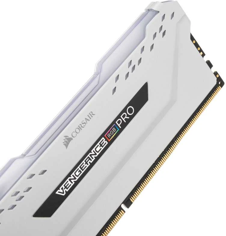 RAM „Corsair DIMM 32 GB DDR4-2666 (2x 16 GB) Dual-Kit“, atmintis - balta, CMW32GX4M2A2666C16W, Vengeance RGB PRO, INTEL XMP