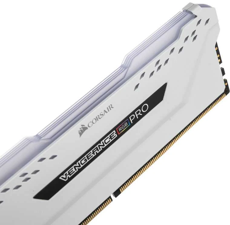 RAM „Corsair DIMM 32 GB DDR4-2666 (2x 16 GB) Dual-Kit“, atmintis - balta, CMW32GX4M2A2666C16W, Vengeance RGB PRO, INTEL XMP