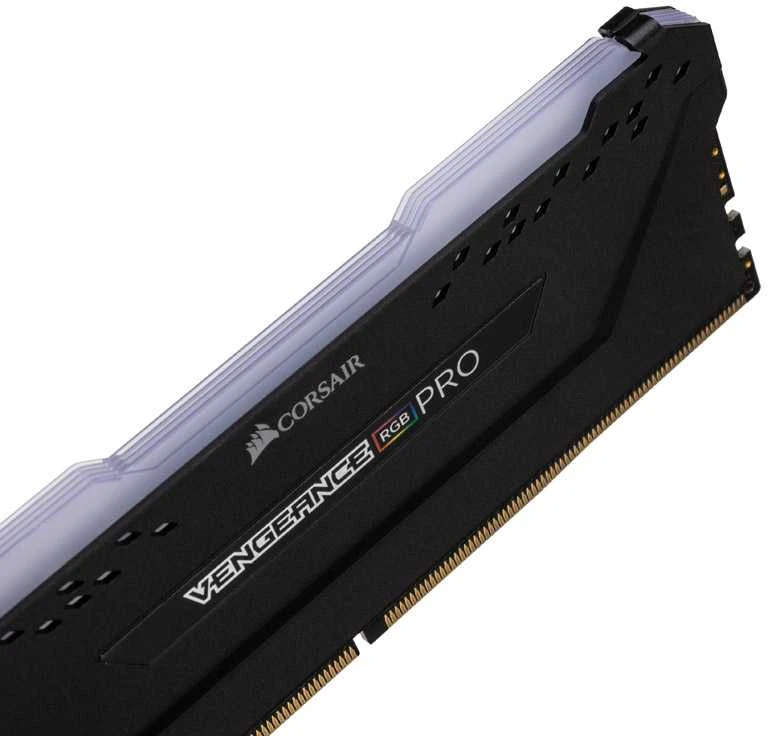 RAM CORSAIR Vengeance RGB PRO 32GB DDR4 3200MHz Unbuffered 16-20-20-38 juodas Šilumos skirstytuvas DIMM