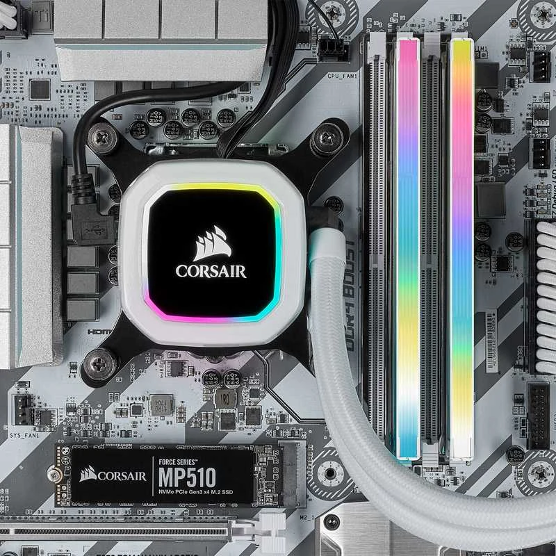 RAM Corsair Vengeance RGB Pro SL Baltas 32GB [2x16GB 3200MHz DDR4 CL16 DIMM]