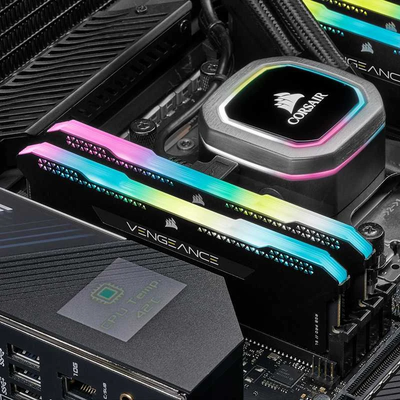 RAM CORSAIR DDR4 16GB 2x8GB 3200MHz DIMM CL16 VENGEANCE RGB Pro SL Juodas 1.35V XMP 2.0