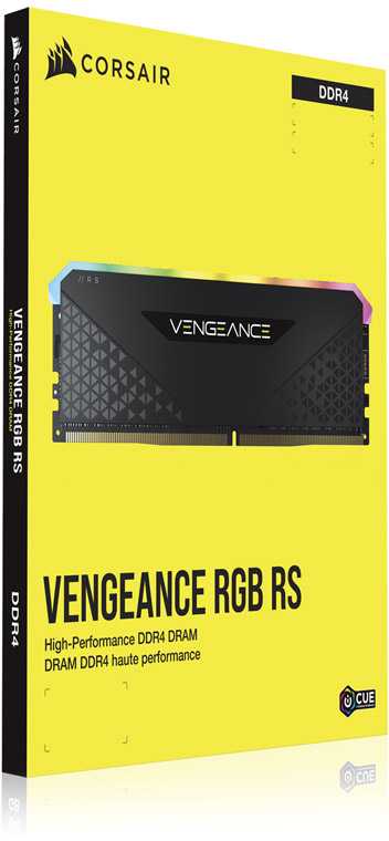 RAM Corsair Vengeance RGB RS Juodas 64GB Kit (2x32GB) DDR4-3600 CL18 DIMM atmintis