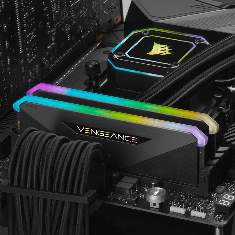 RAM Corsair Vengeance RGB RT Juodas 32GB Kit (2x16GB) DDR4-3200 CL16 DIMM atmintis