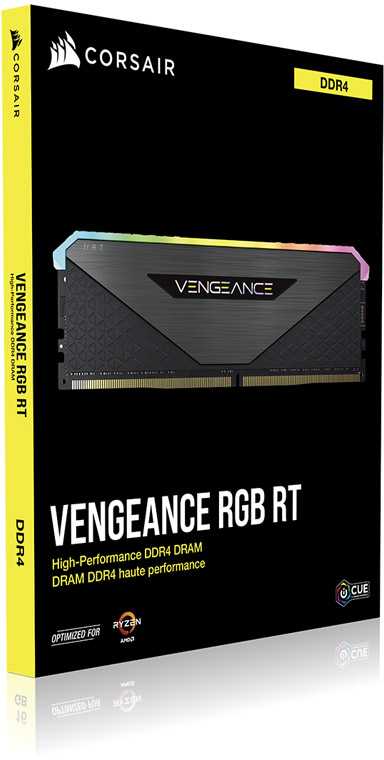 RAM Corsair Vengeance RGB RT Juodas 32GB Kit (2x16GB) DDR4-3200 CL16 DIMM atmintis