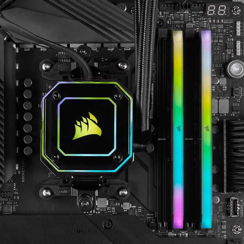 RAM Corsair Vengeance RGB RT atmintis, DDR4, 16 GB, 3200MHz, CL16 (CMN16GX4M2Z3200C16)