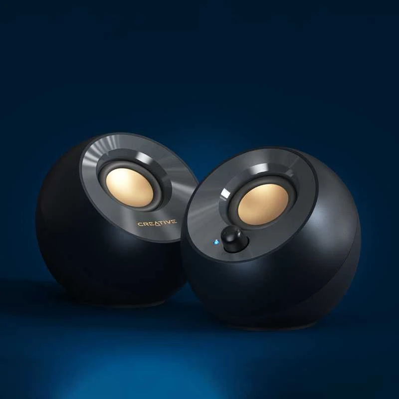 Kompiuterio kolonėlės Creative kompiuterinės kolonėlės 2.0 Pebble V2 juodos spalvos USB-C