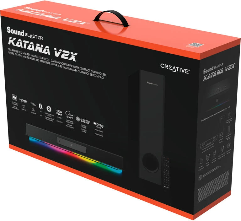 Namų kino sistema Creative Soundbar Sound Blaster Katana V2X su SXFI žaidimų Bluetooth 5.0