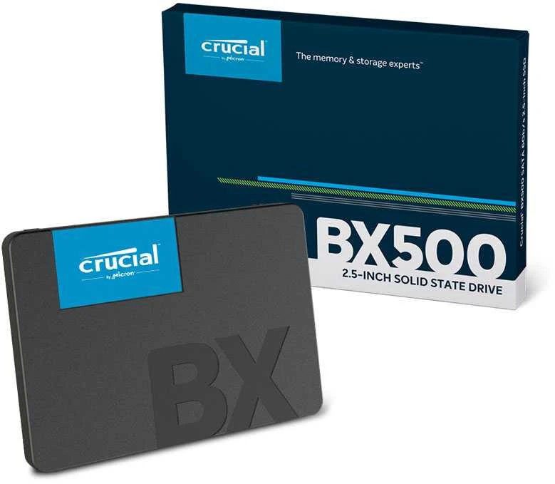 Crucial | BX500 | 1000 GB | SSD sąsaja SATA | Skaitymo greitis 540 MB/s | Rašymo greitis 500 MB/s