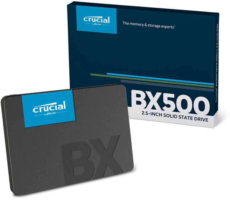 Crucial BX500 2000 GB SSD sąsaja SATA Rašymo greitis 500 MB/s Skaitymo greitis 540 MB/s