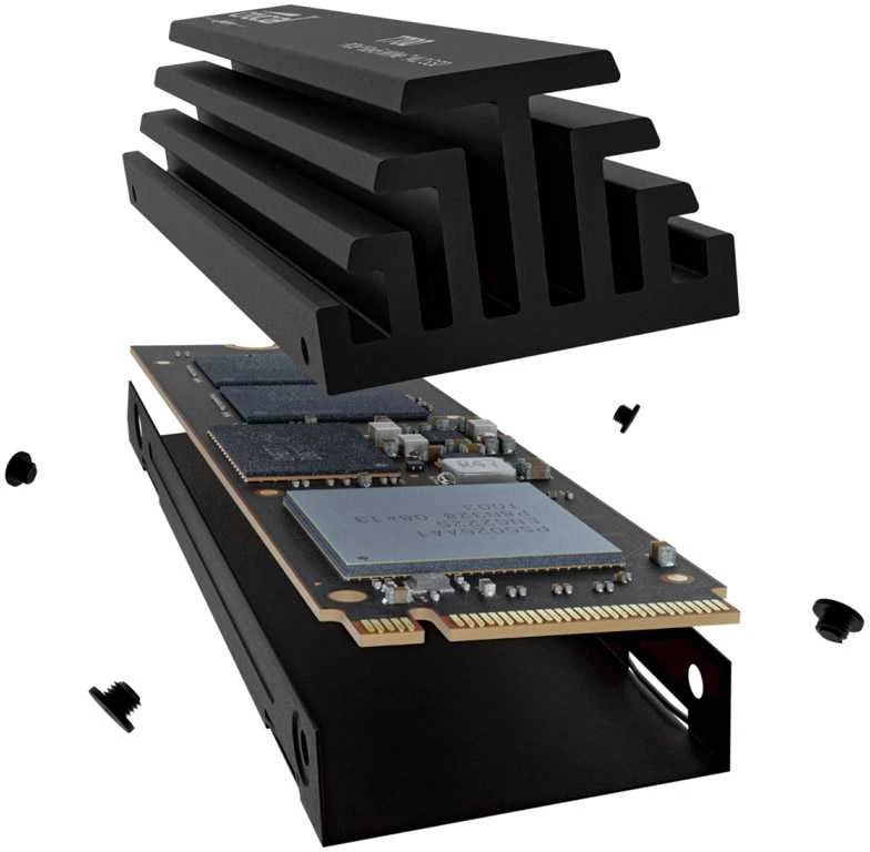 „Crucial T700 M.2 PCI-e 5.0 NVMe 1TB“ radiatorius