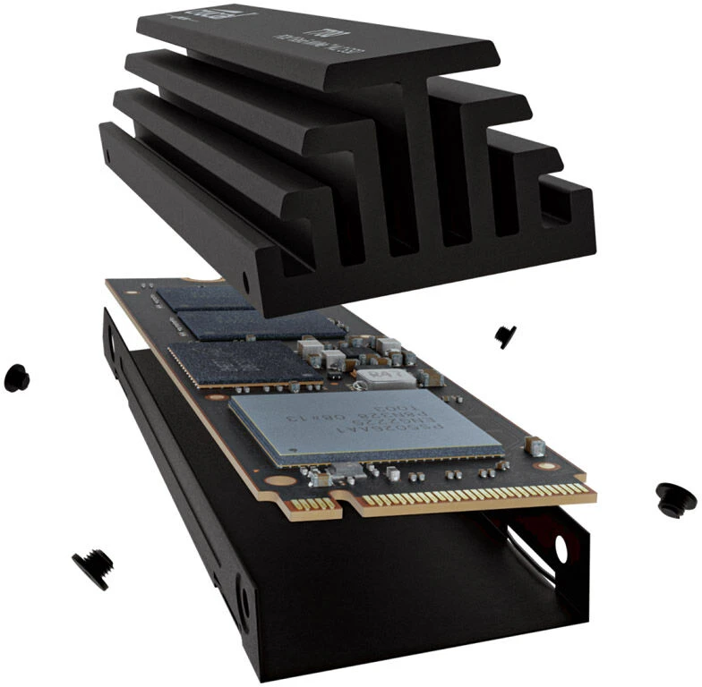 „Crucial T700 M.2 PCI-e 5.0 NVMe 4TB“ radiatorius