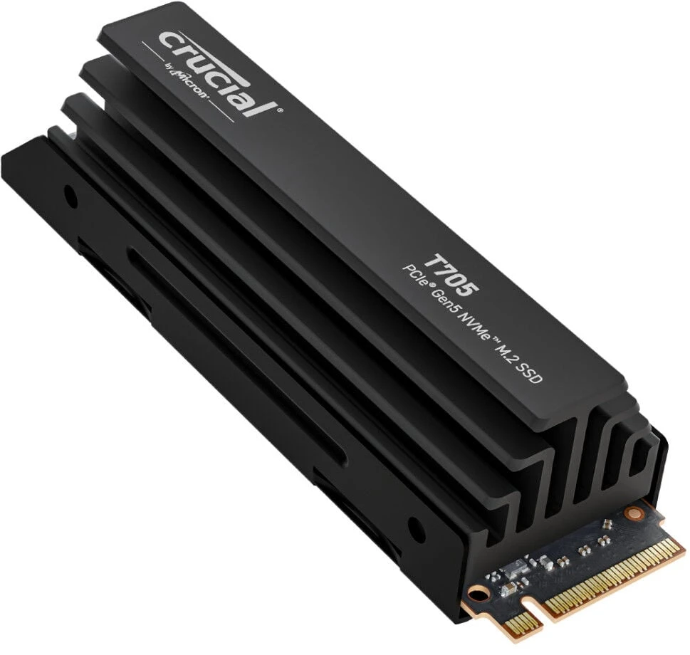„Crucial T705 M.2 PCI-e 5.0 NVMe 1TB“ radiatorius