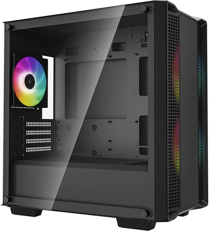 Korpusas Deepcool Micro-ATX CASE CC360 Juodas, Mini-ITX / Micro-ATX, 4, 1x USB3.0, 1x USB2.0, 1x Audio, ABS+SPCC+Tempered Glass, 1×120mm
