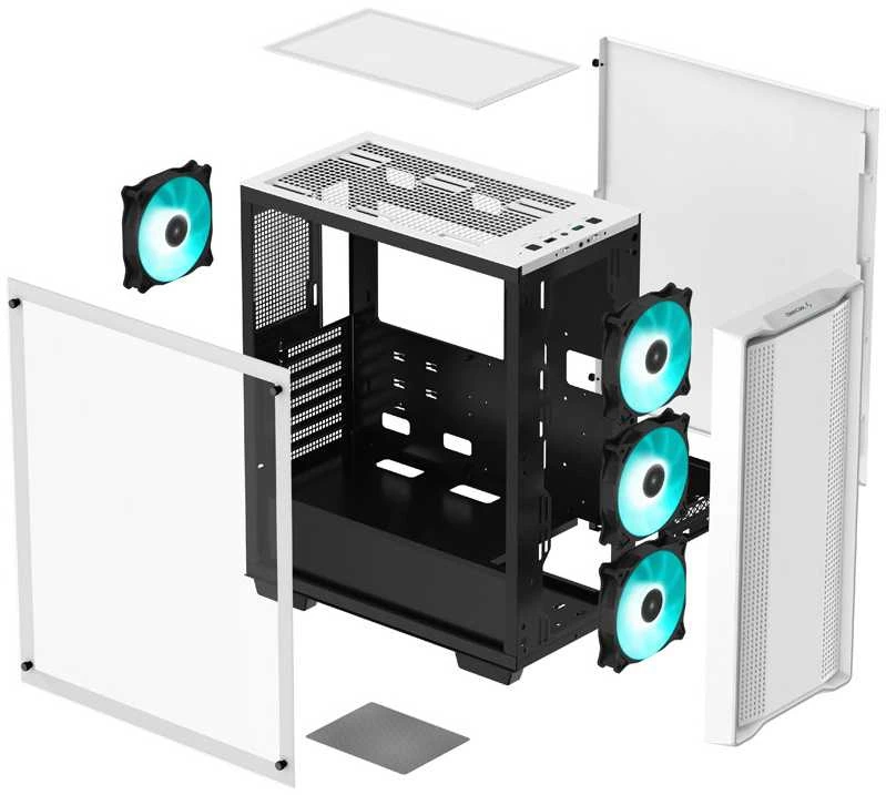Kompiuterio korpusas Deepcool CC560 V2 | Baltas | Mid Tower | Be maitinimo šaltinio | ATX