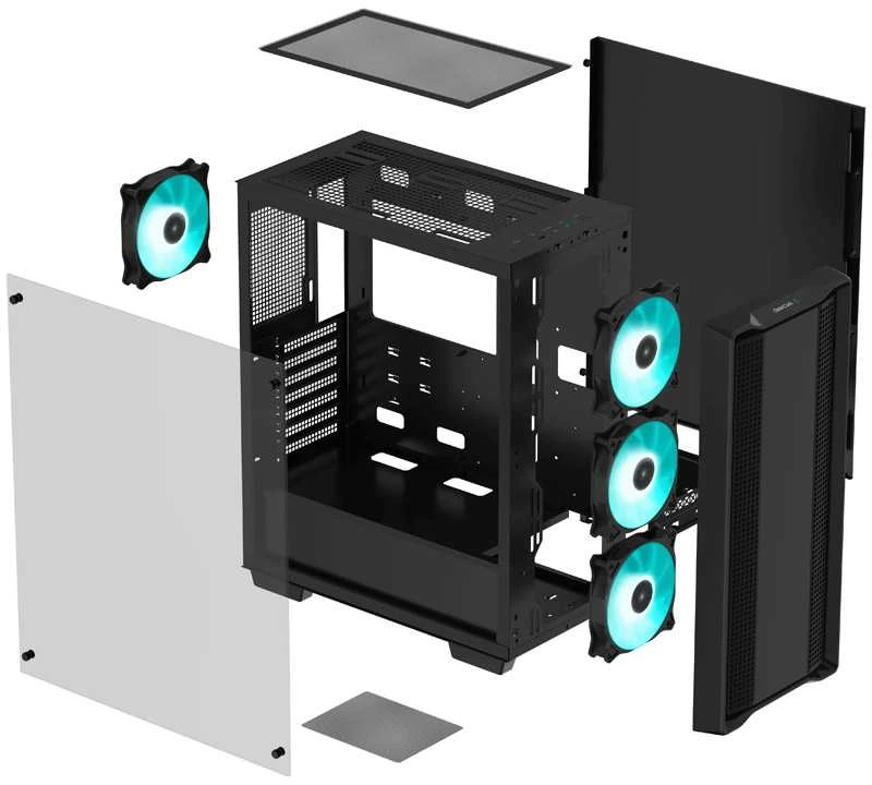 Deepcool | Korpusas | CC560 V2 | Juodas | Vidutinio dydžio bokštas | ATX PS2