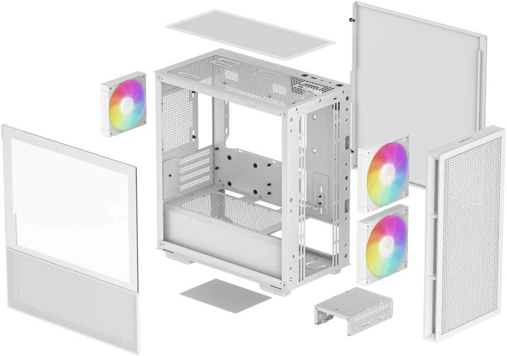 DEEPCOOL CASE MINITOWER MATX W/O PSU/CH360 WH