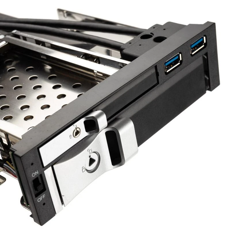 Delock 5.25 Mobile Rack 1 x 2.5 + 1 x 3.5 SATA HDD + 2 x USB 3.0 jungtys